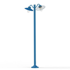 Lampadaire Belcour 2 lumières Bleu Azur mat