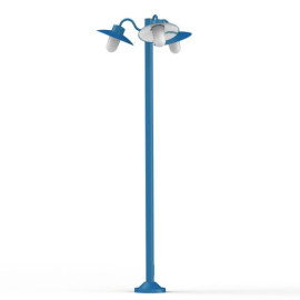 Lampadaire Belcour 3 lumières Bleu Azur mat