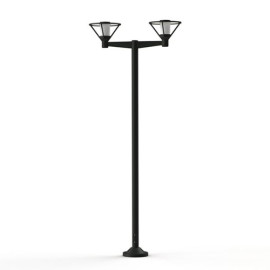 Lampadaire Bermude 2 lumières Gris anthracite