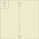 Lampadaire Bristol 1 3m15 pied conique Vert anglais Roger Pradier