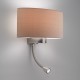 Applique murale Napoli avec liseuse LED nickel mat Astro Lighting