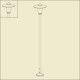 Lampadaire Bristol 1 2m35 Vert anglais Roger Pradier